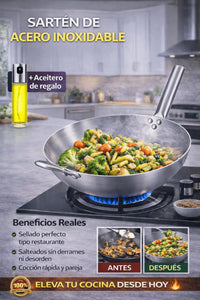 SARTEN DE ACERO INOXIDABLE